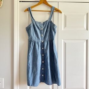 J.Crew Factory Denim Button Front Dress